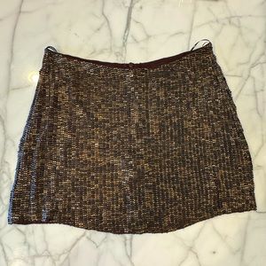 MLV Shannon Sequin Skirt in Bronze size XS